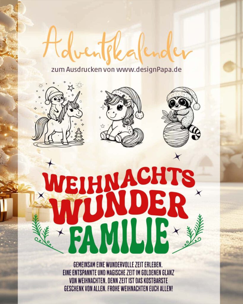 Kostenloser Adventskalender zum Downloaden
