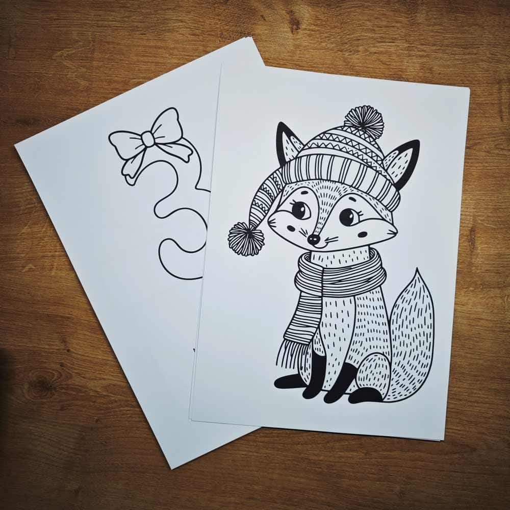 Kostenloser Adventskalender zum Downloaden - Fuchs Ausmalseite