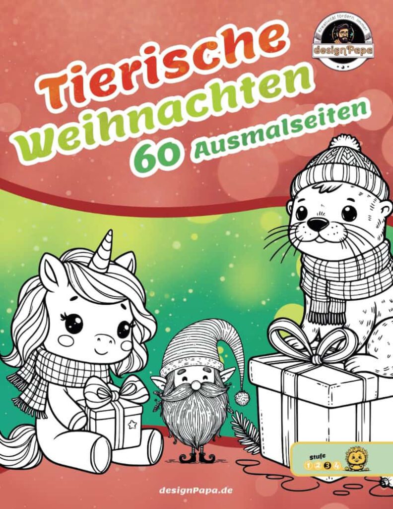 Weihnachtsgeschenk für Kinder - Weihnachtsmalbuch