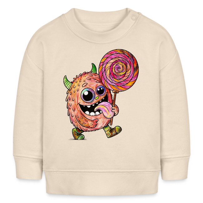 Weihnachtsgeschenk - Buntes Monster auf Kinder Pullover