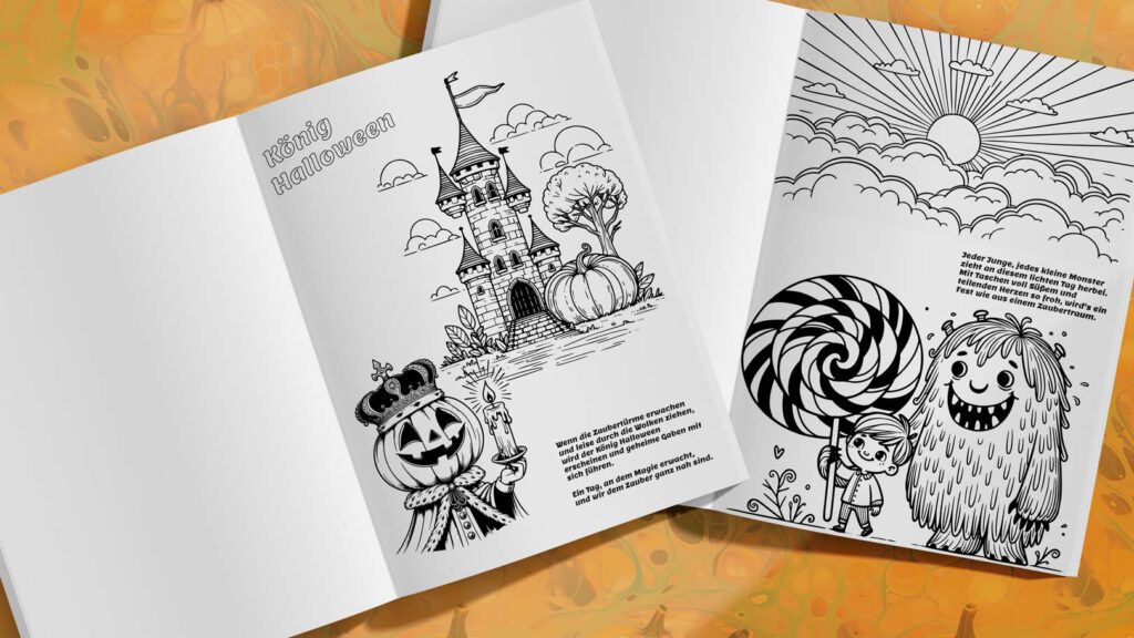 Halloween Malbuch von designPapa: König Halloween