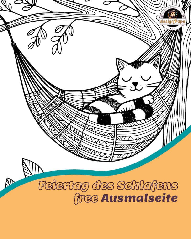Coole Malvorlagen zum Feiertag des Schlafens